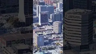 The drone view of Winnipeg city in Canada