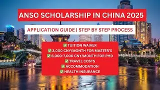 ANSO Scholarship in China 2025 Fully Funded Scholarship | How To Apply #scholarships #china