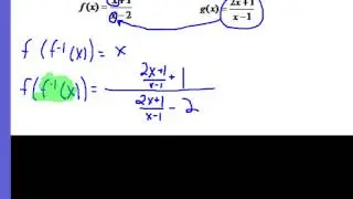 Algebra 2: Verify Inverses of a Rational Function