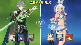 C1 Alhaitham Hyperbloom & C0 Mualani Vape - Spiral Abyss 5.8 Floor 12 9 stars Genshin Impact