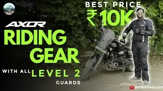 AXOR NIMBUZ BEST RIDING GEAR UNDER 10 K WITH LEVEL 2 GUARDS DETAILED VIDEO | WITH RYNOX HELIUM GT 2 