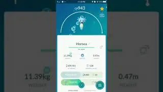 Horsea evolves into Kingdra | Highest CP | Pokemon Go