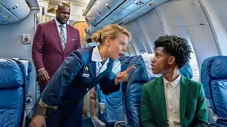 Flight Attendant Denies Black boy First Class, Unaware His Father big shaq Owns the airplane