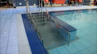 EWAC Medical - Integrated Self adjusting staircase in movable swimming pool floor