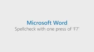 #My365 Word: Spell check with one press of F7.