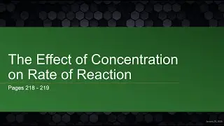 AICE Chemistry | Chapter 9.2: The Effect of Concentration on Reaction Rate