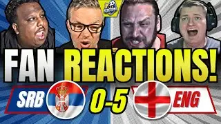 ENGLAND FANS REACTION TO SERBIA 0-5 ENGLAND | WORLD CUP QUALIFIERS FAN REACTIONS