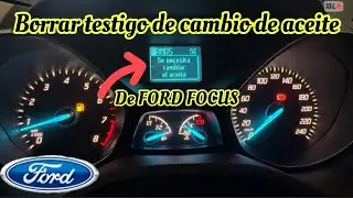 Clear oil change service on FORD FOCUS (CHANGE OIL RESET FORD FOCUS)🚙