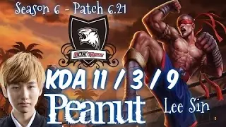 ROX Peanut LEE SIN vs EKKO Jungle - Patch 6.21 KR Ranked