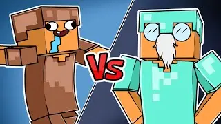 MINECRAFT NOOB VS PRO !!! - ANIMA&Ccedil;&Atilde;O