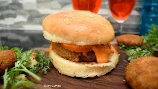 आलू टिक्की बर्गर बनाने का सबसे आसान तरीका बिलकुल McDonald's Style | VEG ALOO TIKKI BURGER
