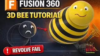 Fusion 360 Project - 3D Bee — Revolve, Loft, Emboss | CAD 101 Project