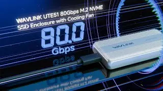 WAVLINK UTE51 80Gbps M.2 NVME SSD Enclosure with Cooling Fan Compatible with Thunderbolt 5