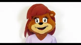Bear Girl mascot costume
