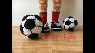 Como tejer balón de futbol en crochet, amigurumis Petus