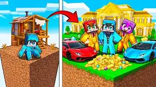 Evolucioné de POBRE a Adoptado por FAMILIA MILLONARIA en Minecraft!