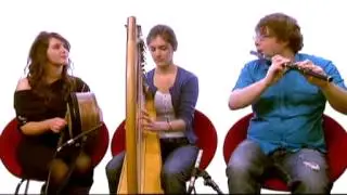 Robert Harvey (flute), Eilis Lavelle(harp) and Aimee Farrell Courtney(bodhran): Farewell to Eireann