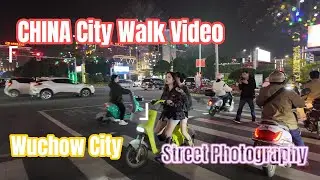 China 🇨🇳 City Walk Exploring the Unique Night Streets of Wuzhou,| Empty Malls in the City