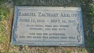 Samuel Arkoff Grave Mount Sinai Memorial Park Los Angeles California USA November 25, 2022