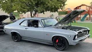 LS7 nova 1/8 mile vs LSA drop chevelle Nova is for sale call 9168567931