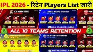 IPL 2026 Retention - IPL 2026 Retained Players List || All 10 Teams Confirm Their Retention List