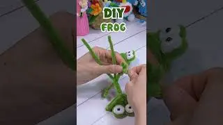DIY FROG | How to make a cute Frog from pipe cleaner | Easy chenille wire tutorial #craftprojects