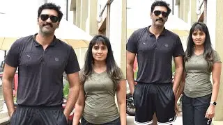 Actor Ajay and His Wife Spotted At GYM Session In Hyderabad | Tollywood Villain | Lavanya Tripathi