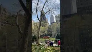 El Famoso Empire State desde el Parque Bryan Park en New York 🗽 #timessquare #newyork #filmmaker