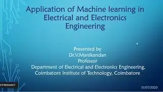 Machine Learning Models for Electrical Engineering Applications