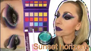 Throwback to beauty bay || Sunset horizons | cut crease & graphic liner