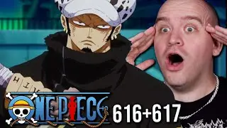 Trafalgar Law Goes GOD MODE?!? | One Piece Ep 616+617 Reaction & Review | Punk Hazard Arc!