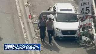 Police cars damaged, vehicle goes wrong way on I-95 during pursuit from Bucks Co. into Philadelphia