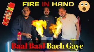 FIRE IN HAND#challenge# CHEMICAL REACTION DON'T TRY THIS#