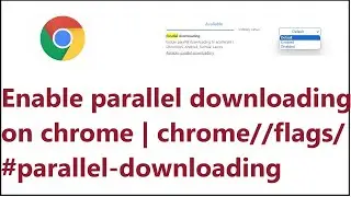 How to enable parallel downloading on chrome | chrome//flags/#enable-parallel-downloading