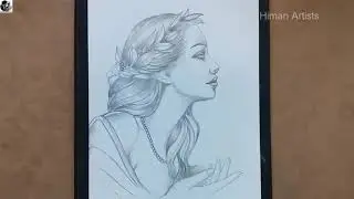 Village girl drawing step by step || How to draw a village girl for beginner