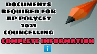 DOCUMENTS REQUIRED FOR AP POLYCET 2021 COUNCELLING #POLYCETCOUNCELLING #CERTIFICATEVERIFICATION