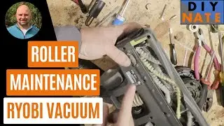 Уход за роликовой щеткой пылесоса Ryobi! Снимите/установите обратно для быстрой очистки (P726, P7...