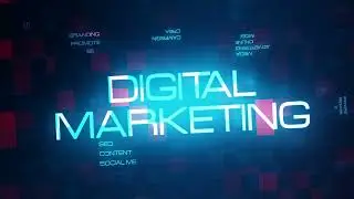 digital marketing word tag text technology animation