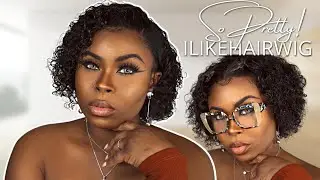 HUMAN HAIR ❤️&zwj;🔥 version of Sensationnel Ronae | 13X2 LACE FRONTAL CURLY PIXIE WIG | FT iLikeHairWig