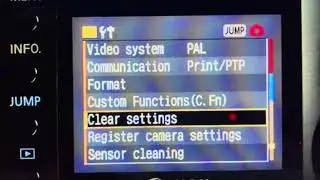 Restore Factory Default Settings on Canon 5D Camera