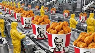 Inside the Largest KFC Factory USA: From Fresh Chicken to Crispy Perfection (Full Process)