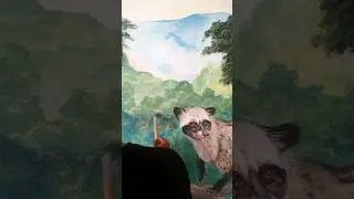 Proses Mural Coffee Luwak Factory Jimbaran Bali