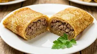 Блины фаршированные мясом