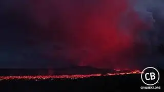 Lava River From Fissure 8 Moving Through Kapoho, Hawaii June 14, 2018