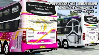 NEW MOD PATRIOT EL GRANDE. Livery Sinar Jaya & Aneka Transport. Bussid