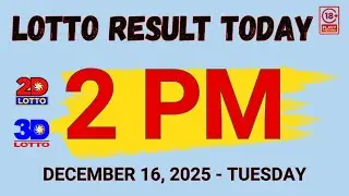 Результаты лотереи за сегодня, розыгрыш в 14:00, 16 декабря 2025 г. - вторник, PCSO GOV Official