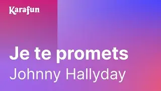 Karaoké Je te promets - Johnny Hallyday