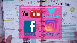 HAPPY PLANNER TRENDSETTER SOCIAL MEDIA PLANNER SETUP + FLIP THROUGH | YOUTUBE + BLOGS + INSTAGRAM