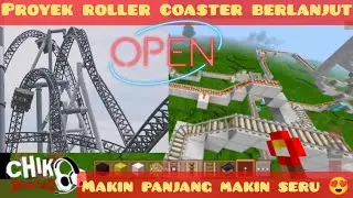 MAKIN PANJANG MAKIN ASYIK || MELANJUTKAN JALUR ROLLER COASTER #minecraft @chikoofficial