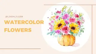 Easy to paint loose watercolor flowers for beginners